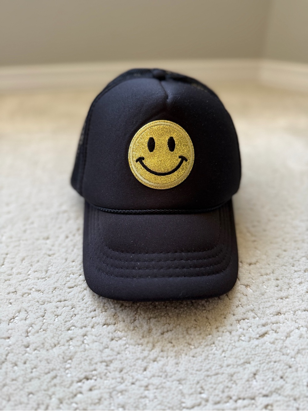 LocalBeach.com Black Mesh Trucker Hat with Yellow Crown